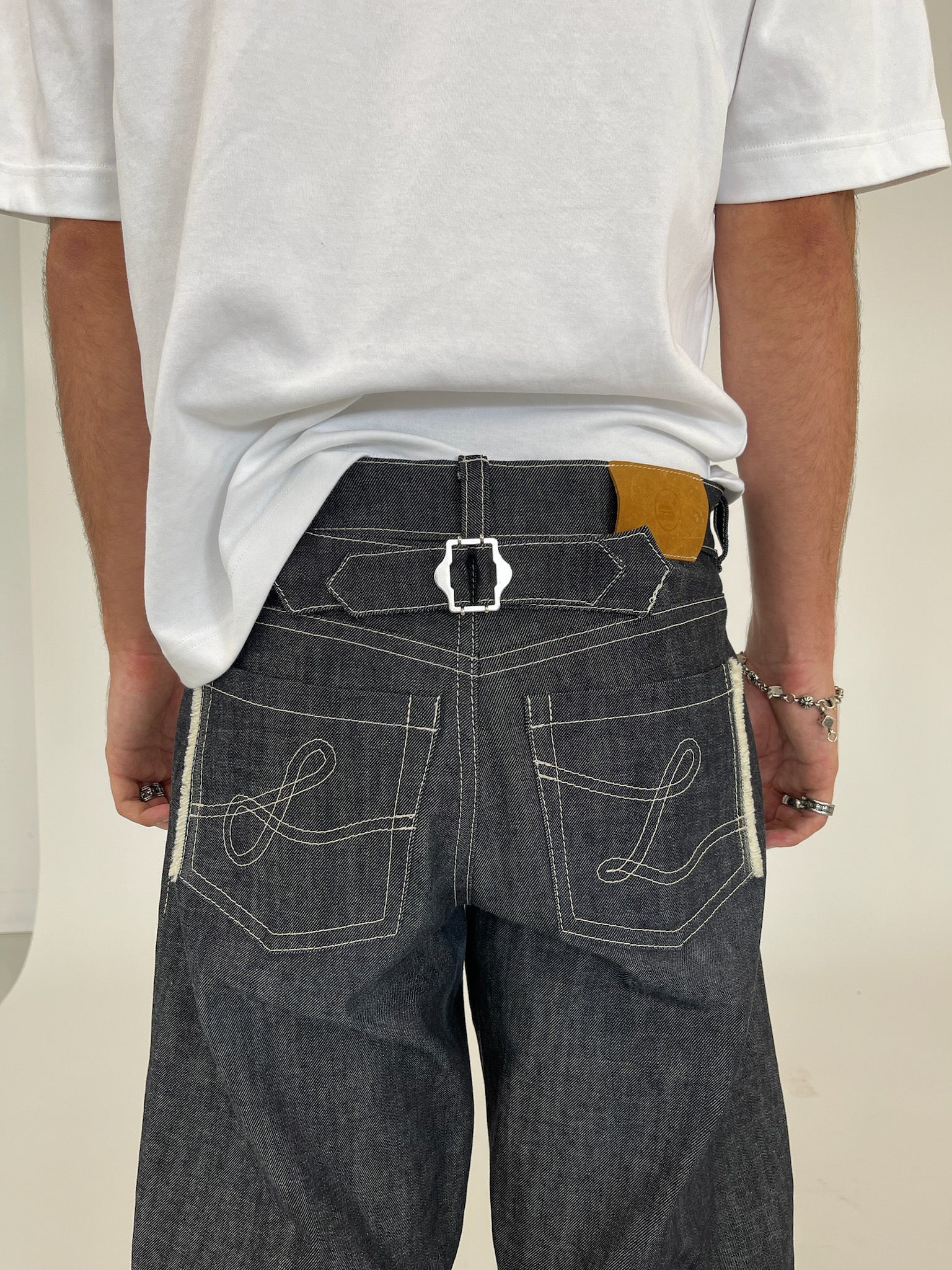 Denim Cinch Buckle Snap