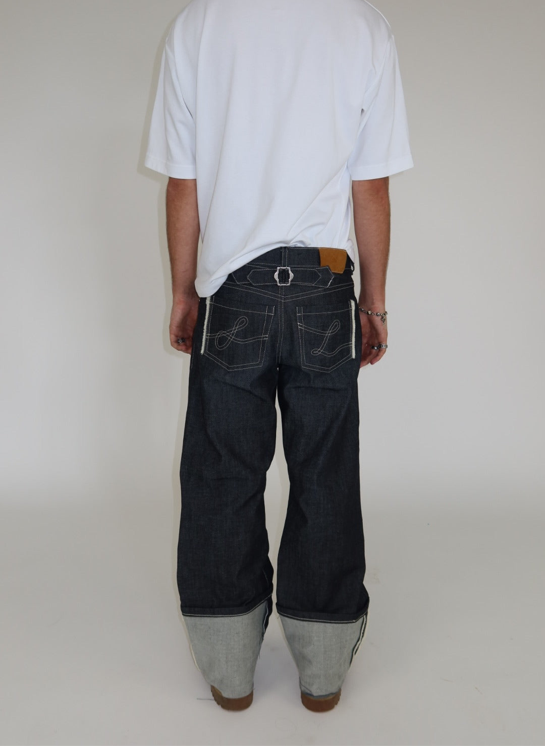 Cuffed Snap Jeans