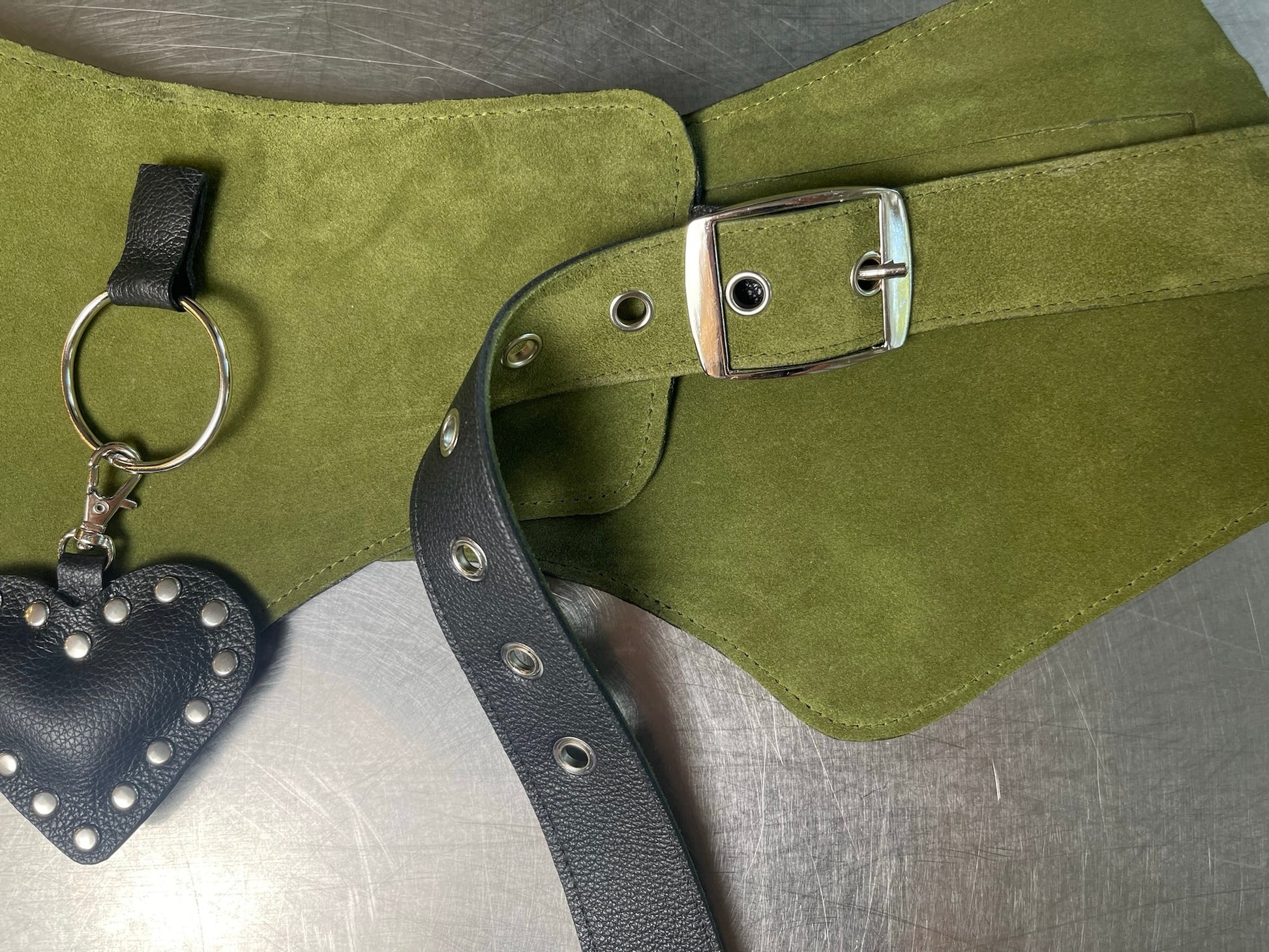 Moss Reversible Suede Belt Bag