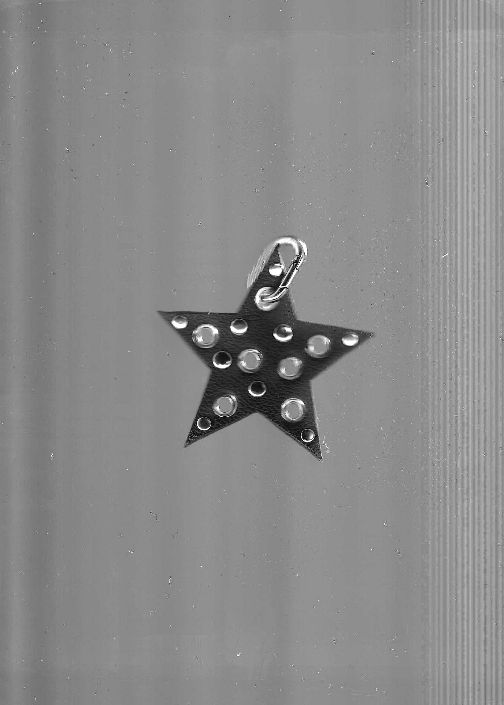 Studded Leather Star Charm