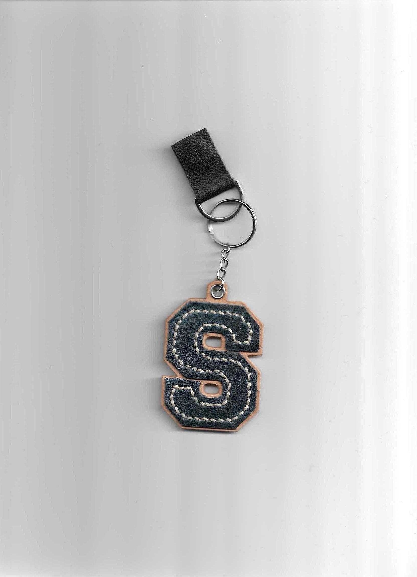 Leather Initial Charm
