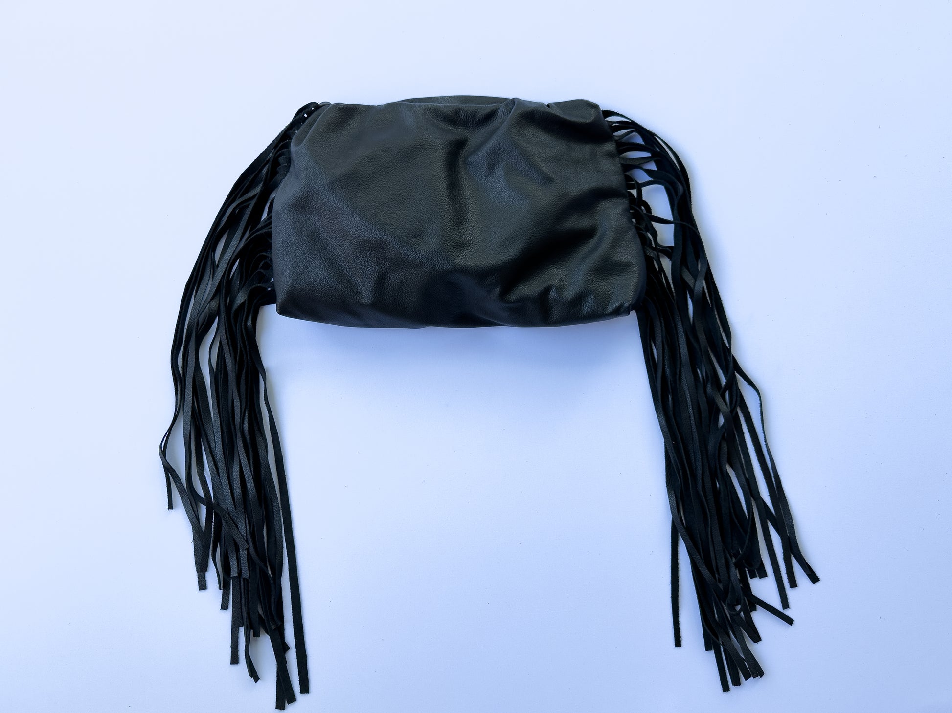 Fringe Clutch - Ink
